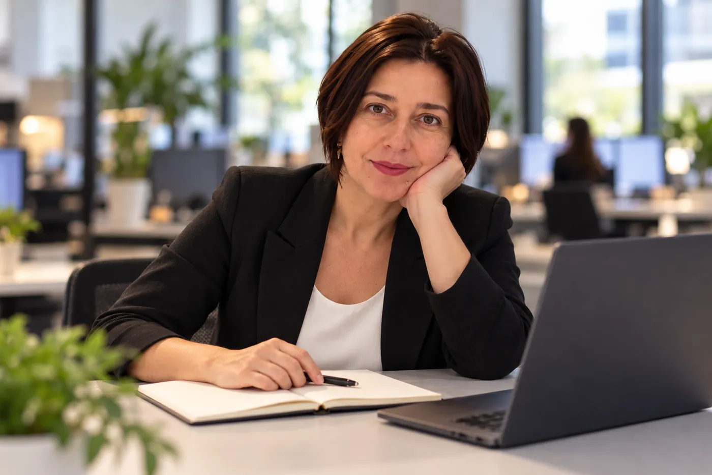Semra Köylü çalışma masasında